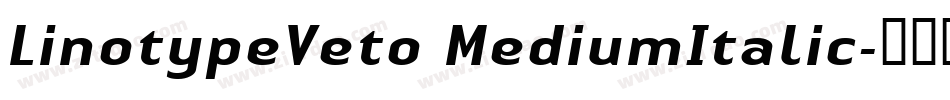 LinotypeVeto MediumItalic字体转换